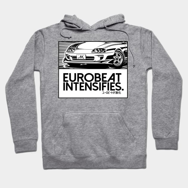 EUROBEAT INTENSIFIES - SUPRA JZA80 Hoodie by ARVwerks